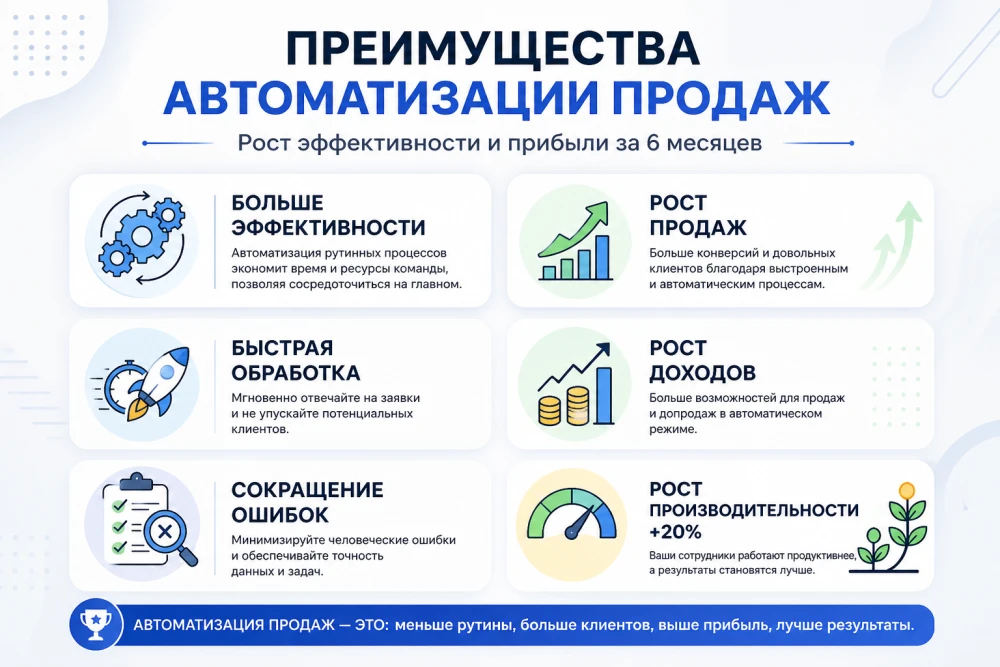 Инфографика: преимущества автоматизации
