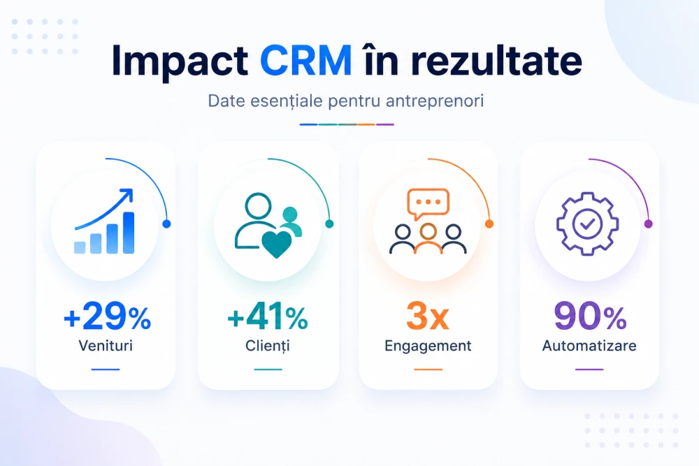 Infografic: Cum influențează CRM-ul eficiența campaniilor de marketing – date și statistici relevante
