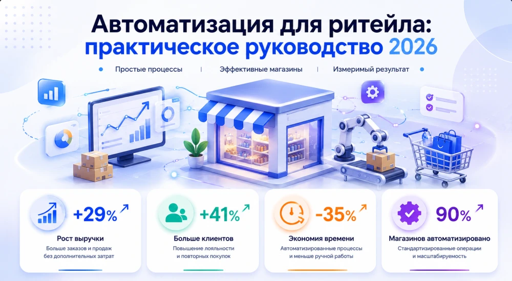 Инфографика: ключевые результаты и статистика в сфере автоматизированного ритейла